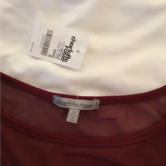 NWT CHARLOTTE RUSE SHEER BODYSUIT SIZE SMALL - Picture 4 of 5